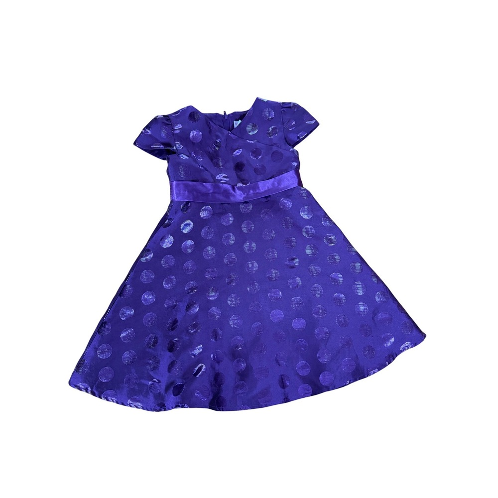 Bitty Baby American Girl purple polka dot holiday dress
